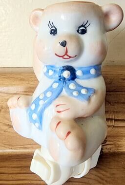 Vintage Teddy Bear Wall Plug-In Nightlight POSSIBLY Wax Warmer See Pictures*